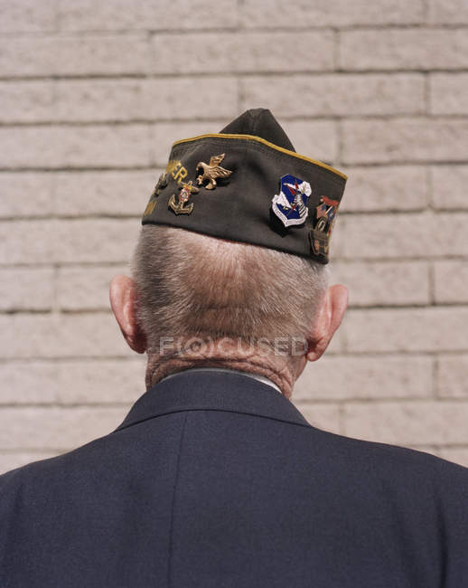 Korean War veteran — honour, rear view - Stock Photo | #142435911
