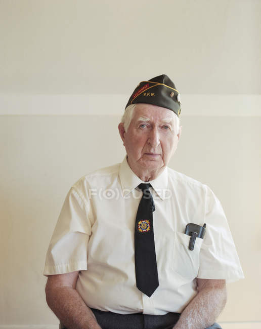 Ritratto di anziano veterano di guerra coreano — Foto stock