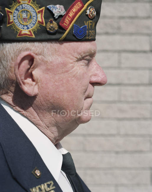 Retrato de veterano de la Guerra de Corea - foto de stock