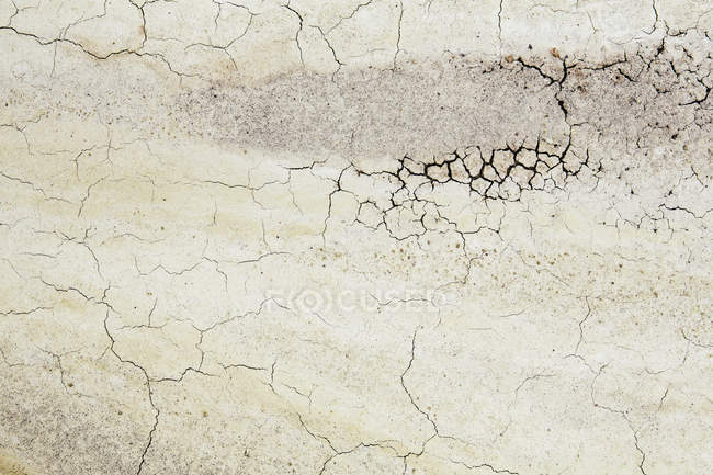 Трещины на поверхности сухого грунта — стоковое фото
