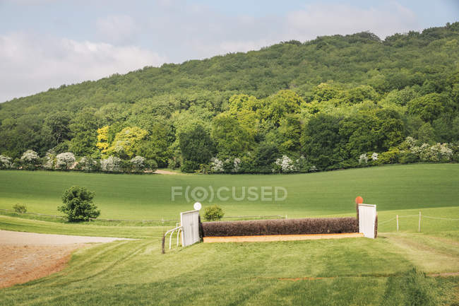 Open landscape with steeplechase — Stock Photo