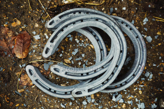 Metal horseshoe shapes — Stock Photo