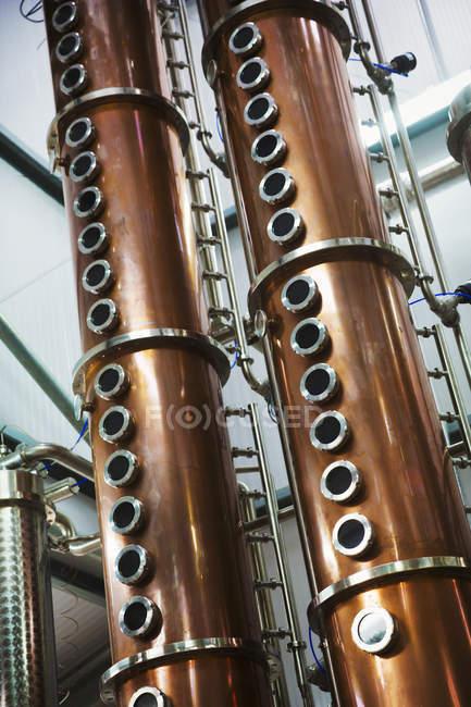 Camere alte della distilleria del rame — Foto stock