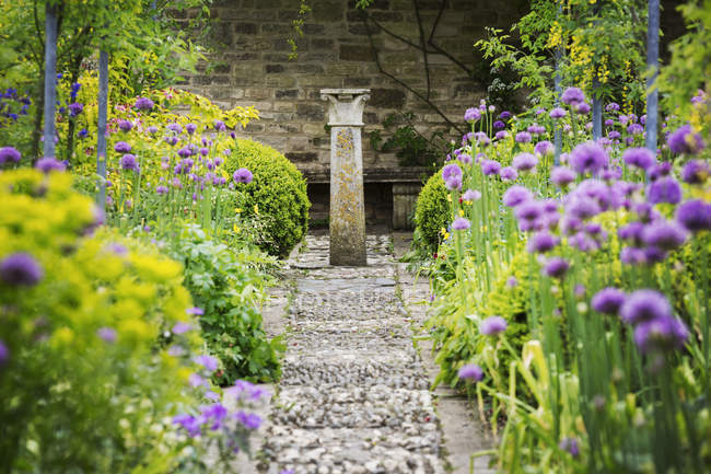 Vista lungo il sentiero in giardino — Foto stock