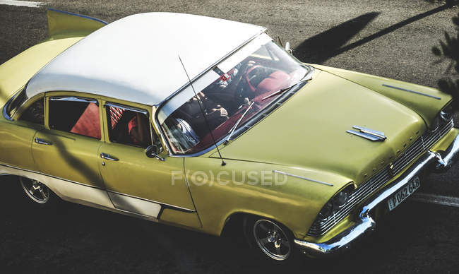 High angle shot of classic car — Stock Photo
