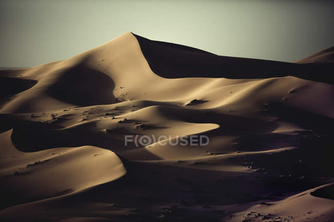 Песчаные дюны в форме волн — стоковое фото