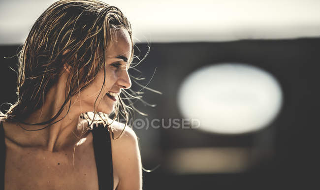 Young woman wearing swimsuit — Stock Photo