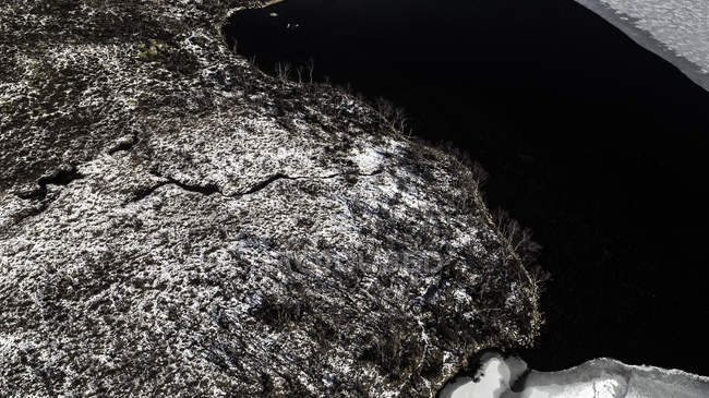 Floes di ghiaccio su un fiordo — Foto stock