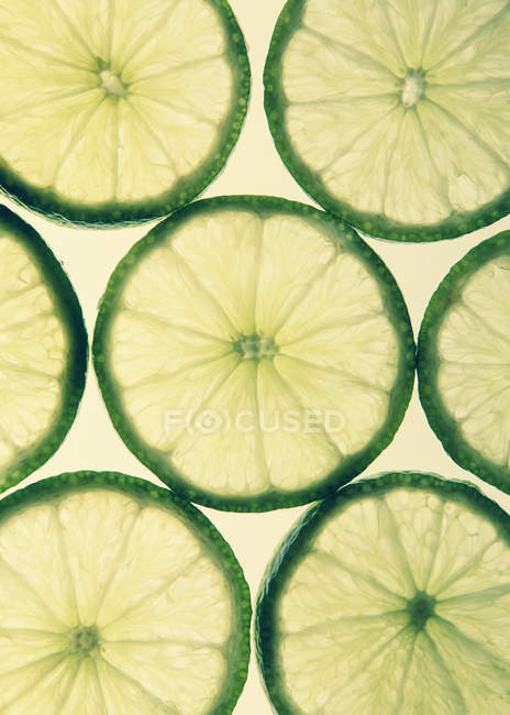Lime slices pattern — Stock Photo