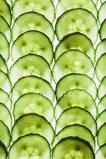 Cucumber slices pattern — Stock Photo
