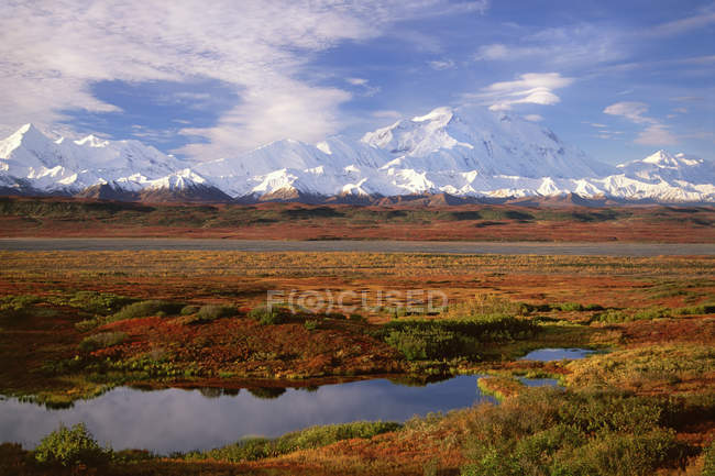 Tundra and kettle pond — Stock Photo