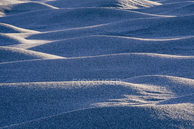 Ondas y patrón de dunas de arena al amanecer . - foto de stock