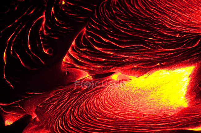 Natural pattern of flowing lava, full frame — Stock Photo