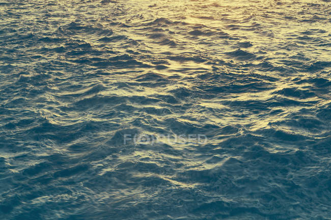 Surface de l'eau de mer avec ondulation, plein cadre — Photo de stock