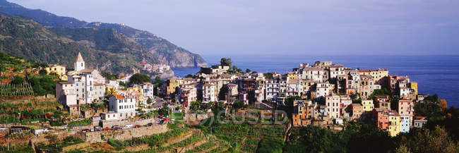 Cinque Terra town of Corniglia in Italy, Europe — Stock Photo