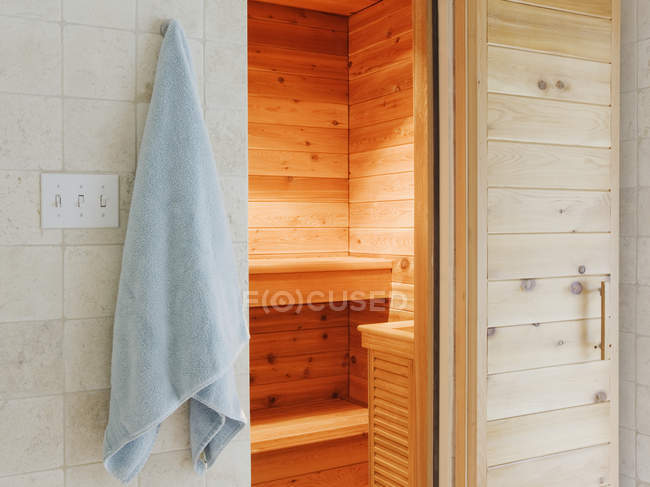 Sauna tradizionale in legno a Dallas, Texas, USA — Foto stock