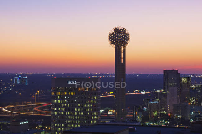 Arranha-céus de Dallas no centro da cidade, EUA — Fotografia de Stock