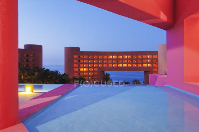 Modern architecture of buildings on street of Baja California, Mexico — Stock Photo