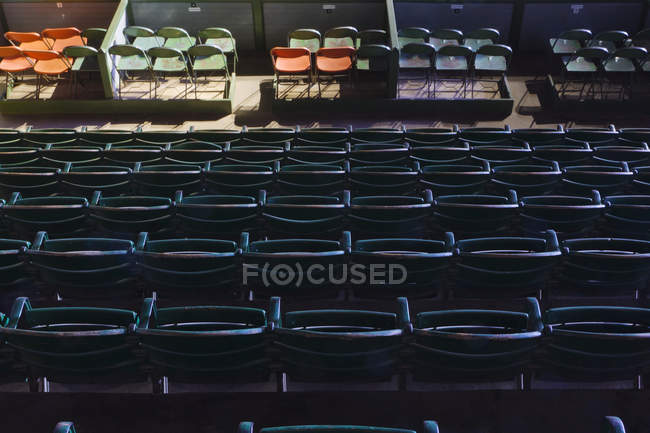 Stockyards Kolosseum Sitzgelegenheiten in Fort worth, Texas, USA — Stockfoto