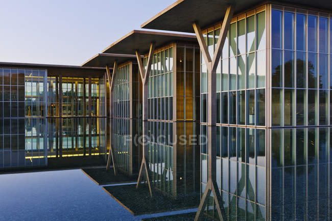 Bau einer Galerie für moderne Kunst in Fort Worth, Texas, USA — Stockfoto
