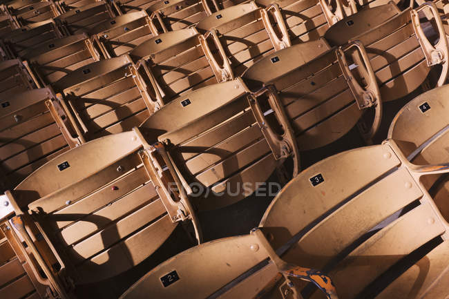 Stockyards coliseum seating in Fort Worth, Texas, Estados Unidos - foto de stock