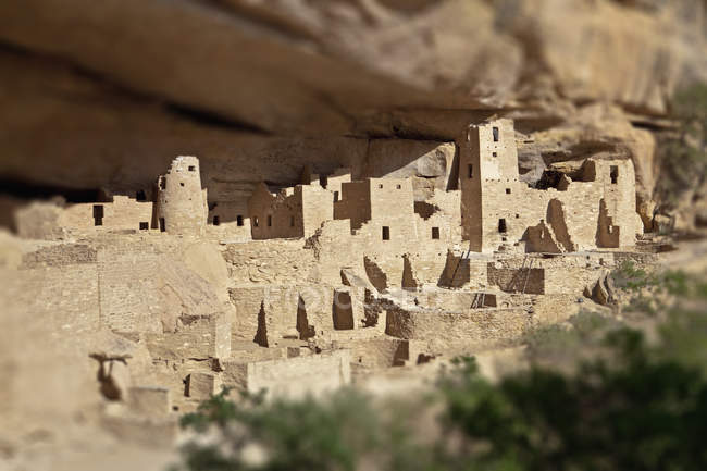 Native American cliff dwellings, Mesa Verde, Colorado, USA — Stock Photo
