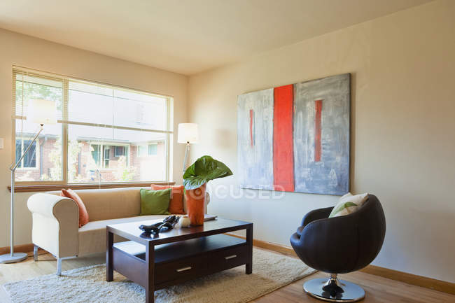 Appartement salon à Seattle, Washington, États-Unis — Photo de stock