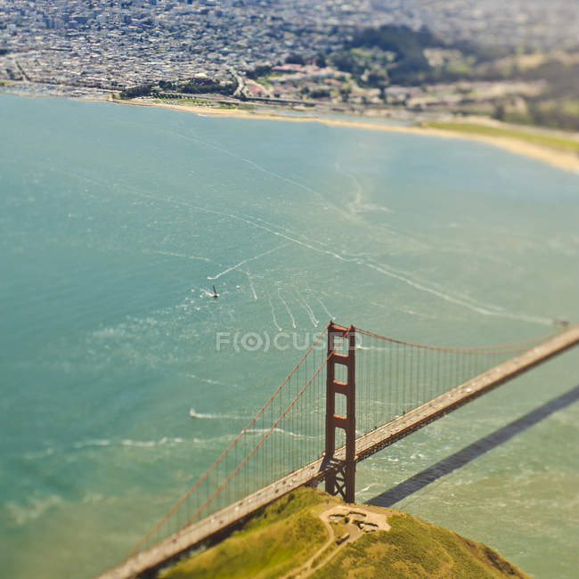 Міст золотих воріт у Сан-Франко, каліфорнія, уса — стокове фото