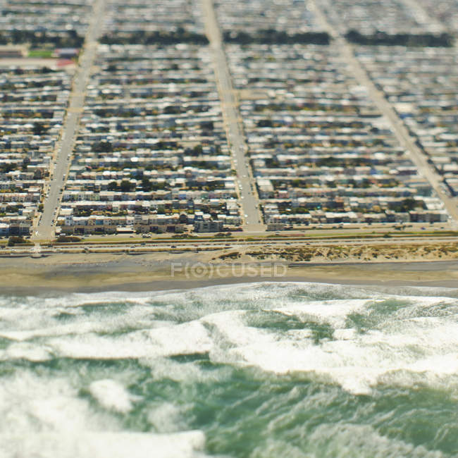 Прибрежный жилой район в Сан-Франциско, Калифорния, США — стоковое фото