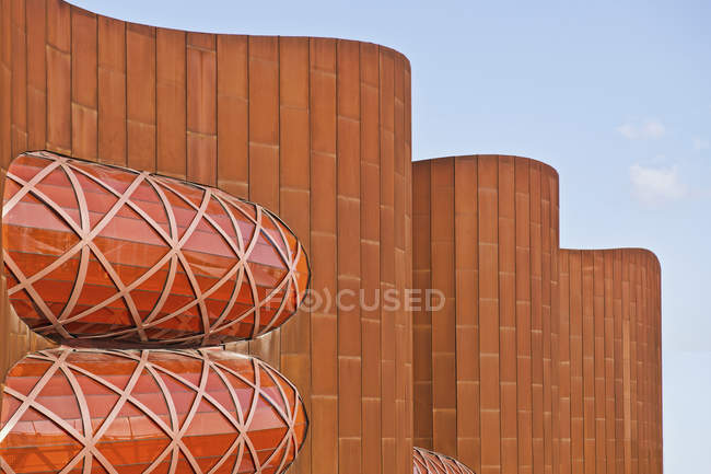 Dettaglio edificio moderno, Shanghai Expo, Shanghai, Cina — Foto stock