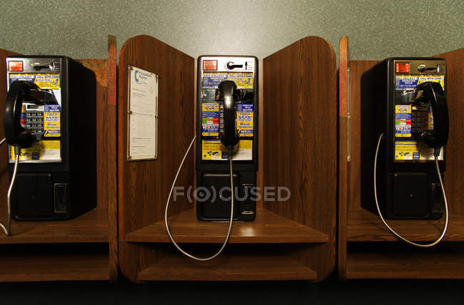 Cabinas telefónicas vintage, Princeton, West Virginia, Estados Unidos - foto de stock