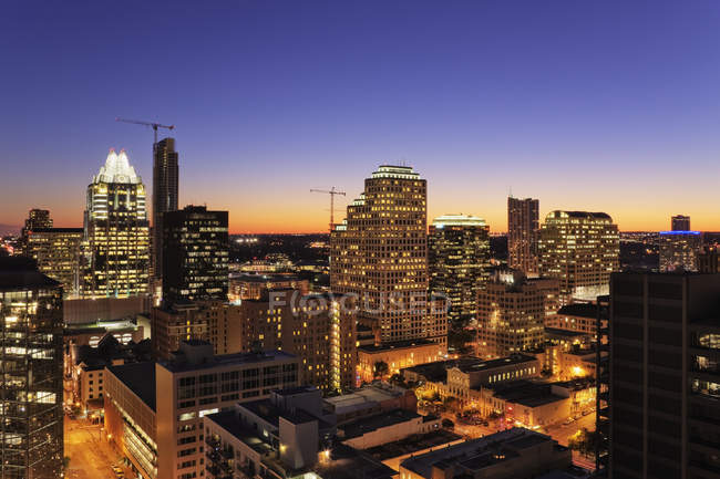 Місто Skyline Хмарочоси в центрі міста Остін, США — стокове фото