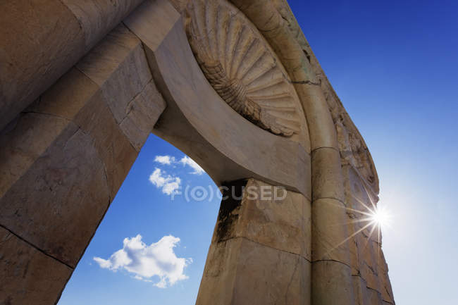 Buttress and clouds with sunburst in Florence, Italy, Europe — Stock Photo