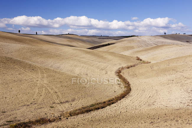 Пустынный пейзаж в Тоскане, Италия, Европа — стоковое фото