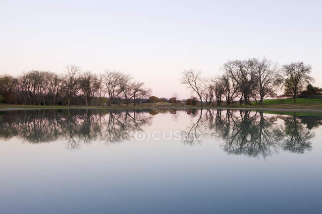 Large pond in park of McKinney, Texas, USA — Stock Photo