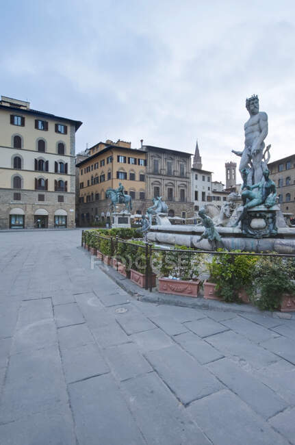 Piazza Della Signoria, Tuscan, Italy — стокове фото