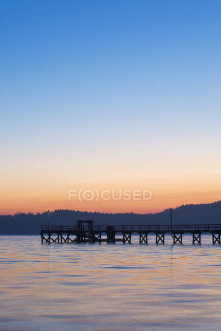 Molo governativo all'alba, Columbia Britannica — Foto stock