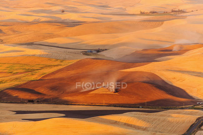 Vista aérea del paisaje rural de tierras agrícolas, Washington, Estados Unidos - foto de stock