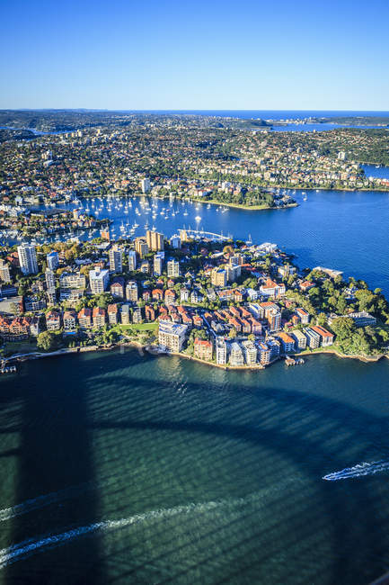 Vista aérea da cidade de Sydney, Sydney, Nova Gales do Sul, Austrália — Fotografia de Stock