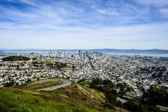 Aerial view of San Francisco cityscape, San Francisco, California, United States — Stock Photo