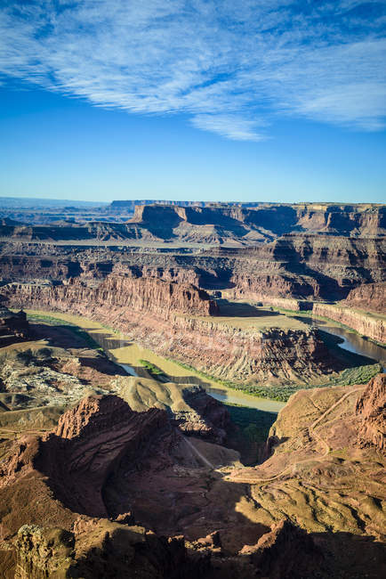 Vue Aérienne De Horseshoe Bend, Canyonlands, Utah, États-Unis — Photo de stock