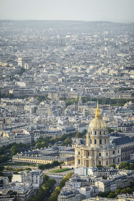 Aerial view of Paris cityscape, France — Stock Photo
