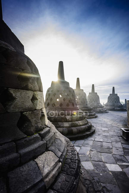 Denkmäler in Borobudur, Jawa Tenga, Indonesien — Stockfoto