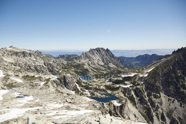 Berge und Seen in abgelegener Landschaft, Leavenworth, Washington, USA — Stockfoto