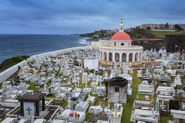 Vista aérea del cementerio en San Juan, Puerto Rico - foto de stock