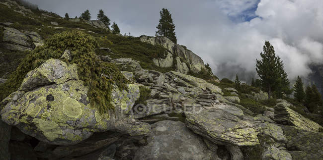 Sentier vers Mt Blanc, Suisse — Photo de stock