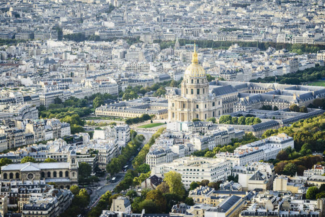 Veduta aerea del paesaggio urbano di Parigi, Francia — Foto stock