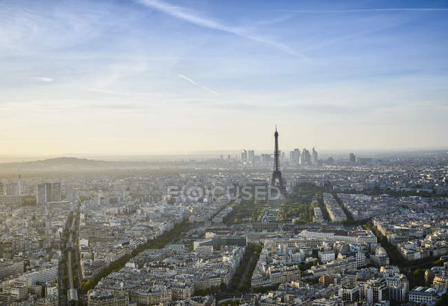 Vue aérienne du paysage urbain de Paris, France — Photo de stock
