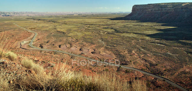 Veduta aerea della strada in Valley of Gods, Utah, Stati Uniti — Foto stock