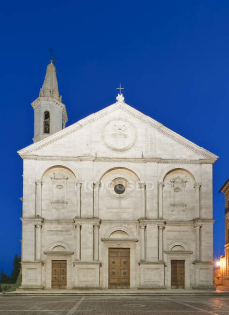 Catedral de Pienza, Toscana, Italia - foto de stock